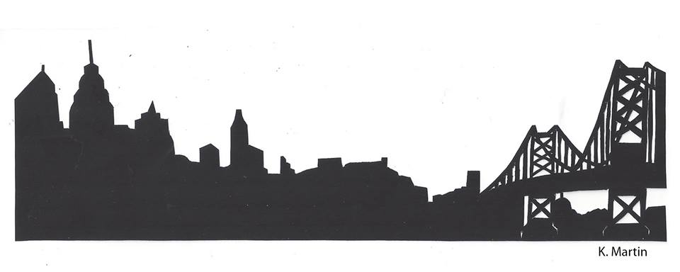Philadelphia Skyline 10"x5"